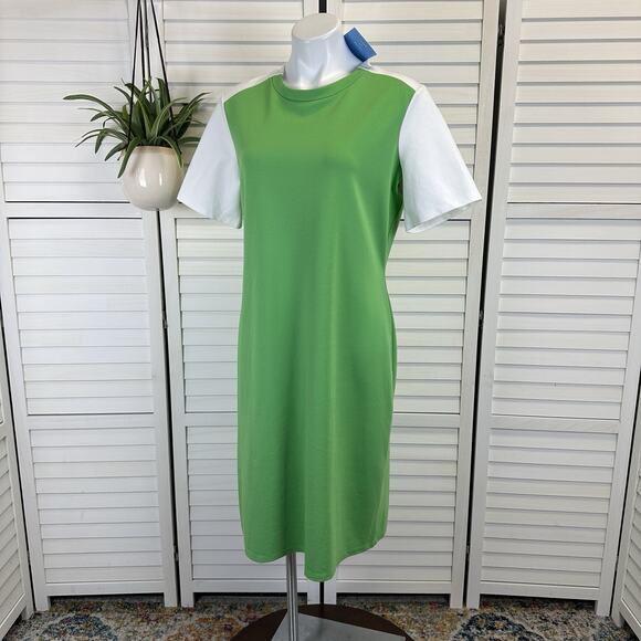 Sonnet James Dresses & Skirts - New Sonnet James Quincy Play Dress Green White Colorblock Ponte Knit Size XL